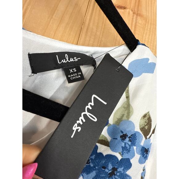 NWT Lulus French Countryside White Floral Print Hi-Low Dress Asymmetrical Sz XS - Picture 6 of 8